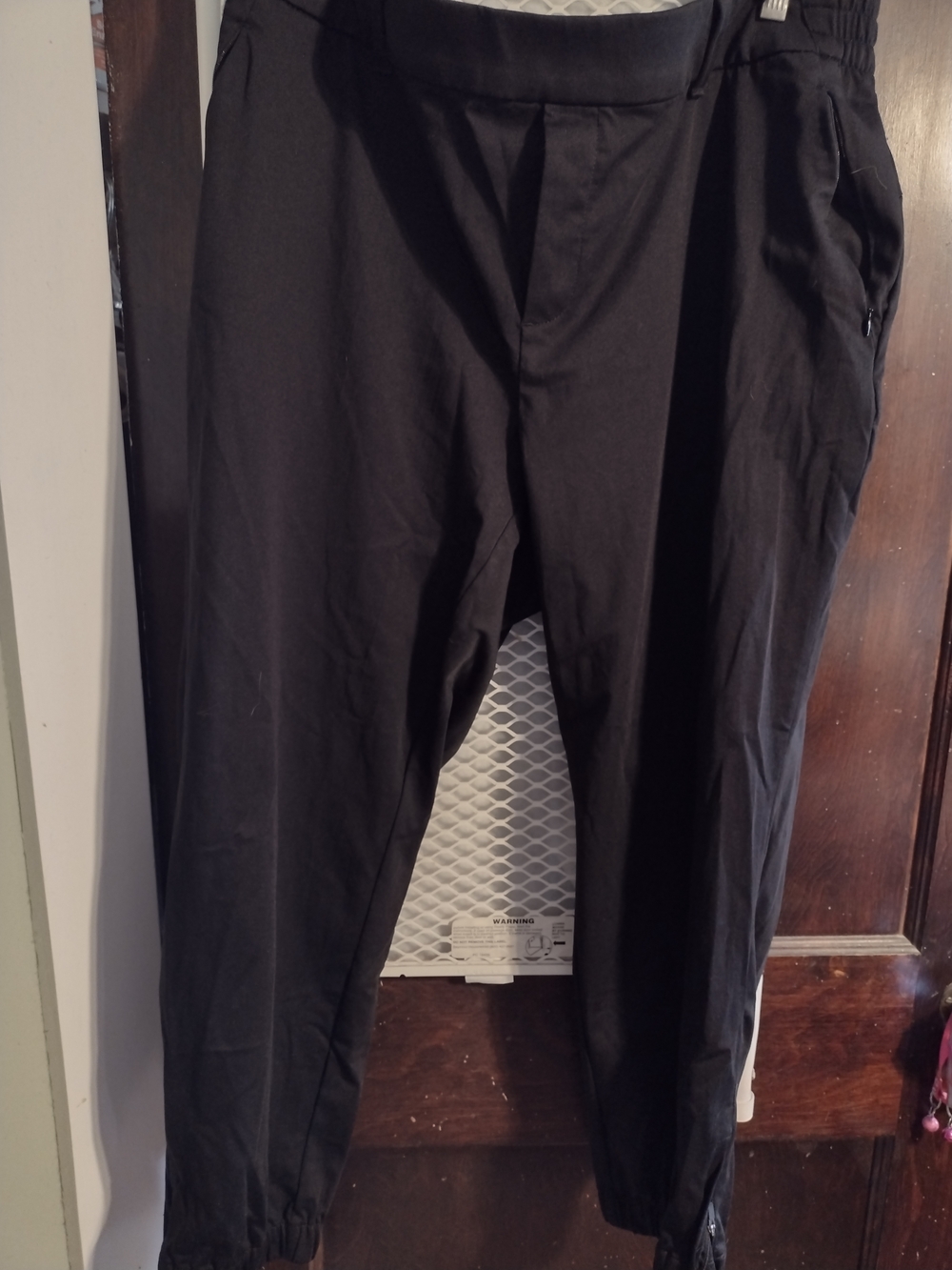Lands' End Women's Black Jogger Pants with Elastic Ankles
